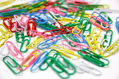 Color paper clips to background.