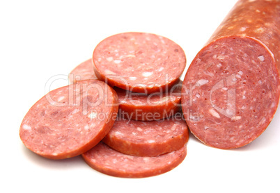 Sausage cut by slices