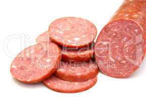Sausage cut by slices