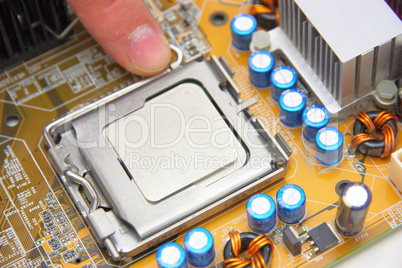 Processor on the computer motherboard