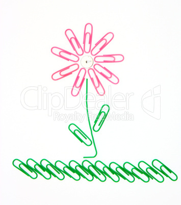 Flower from paper clips