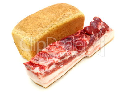 bread and the big piece of meat