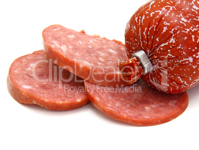 Sausage cut by slices