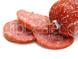 Sausage cut by slices