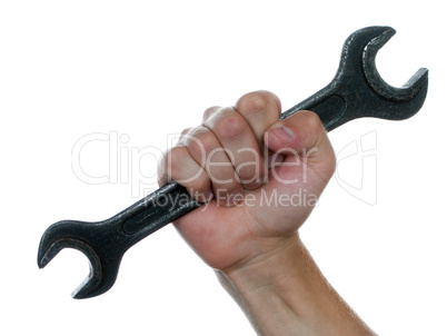 Spanner in hand
