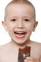 Child with chocolate