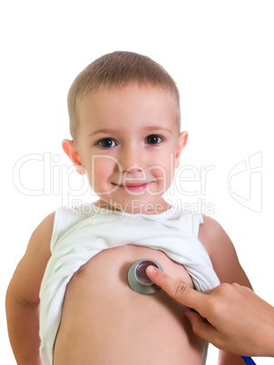 Stethoscope on child