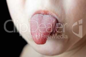 Sticking tongue