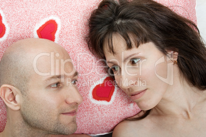 Couple on pillow