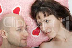 Couple on pillow