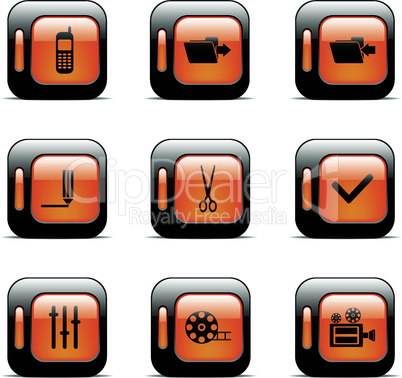 Orange icon set