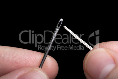 Sewing needle and thread