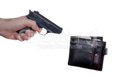 Gun aiming wallet