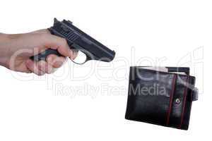 Gun aiming wallet