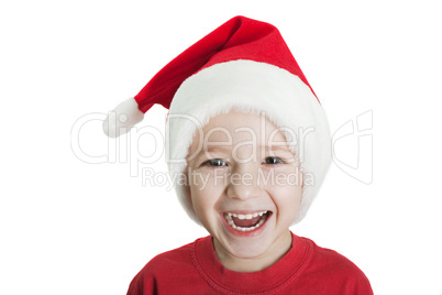 Child in Santa hat