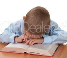 Child with book