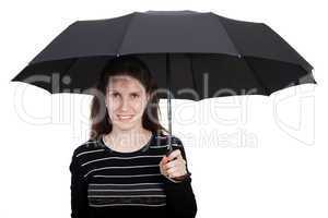 Women holding umbrella