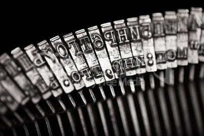 Typewriter letter typebar