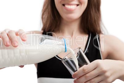Women drinking milk