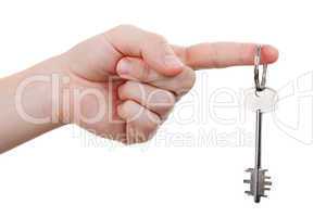 Hand holding key