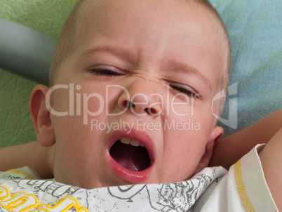 Child yawning