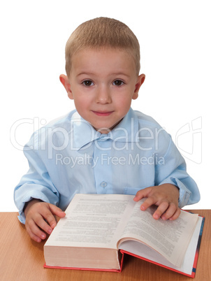 Child with book