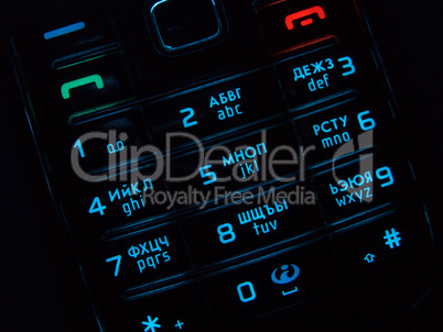 Mobile phone keypad