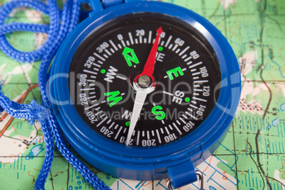 Compass and map