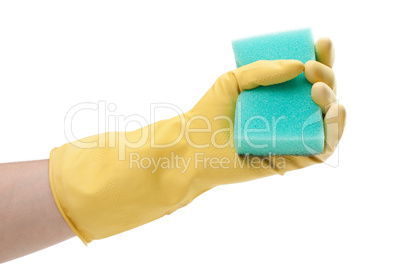 Cleaning glove and sponge