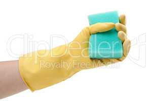 Cleaning glove and sponge