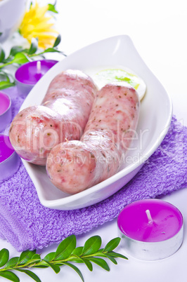 easter breakfast with polish veal sausage