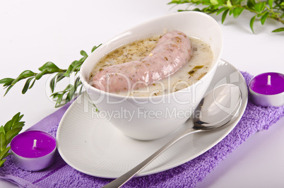 easter breakfast with polish veal sausage