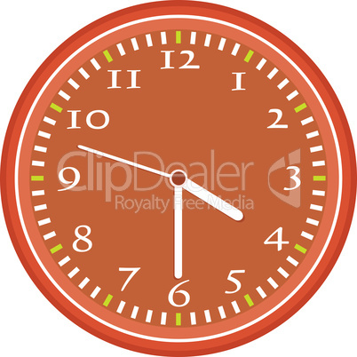 wall clock Vintage orange isolated on white background vector