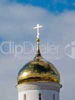 Cross on church dome