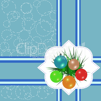 christmas ball on abstract background. vector invitation card