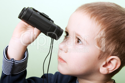 Child with binoculars