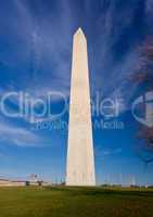 Wide angle view of Washington Monument