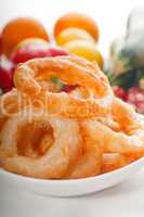 golden deep fried onion rings