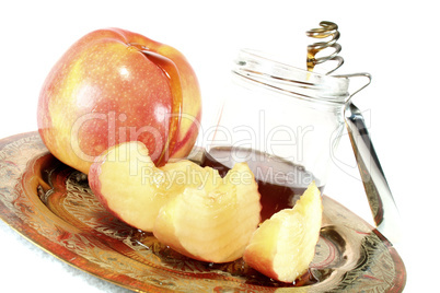 Honig mit Apfel