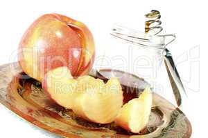 Honig mit Apfel