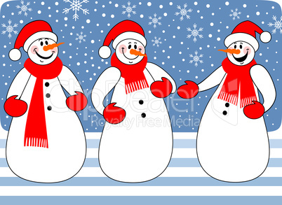 Snowmen trio