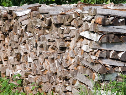 Stack of wood log