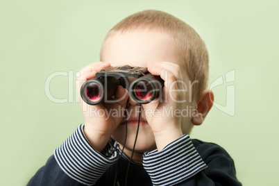 Child with binoculars