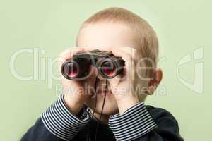 Child with binoculars