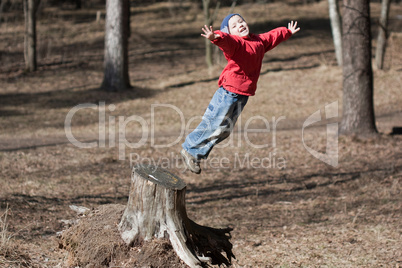 Little child jumping