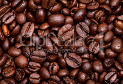 Roasted coffee beans background