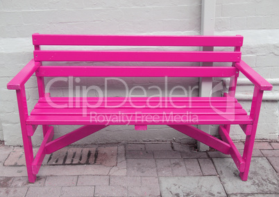 Pink bench