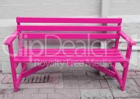 Pink bench