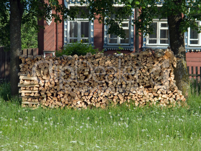 Stack of wood log