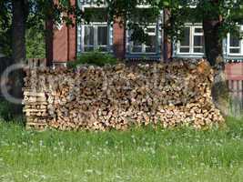 Stack of wood log